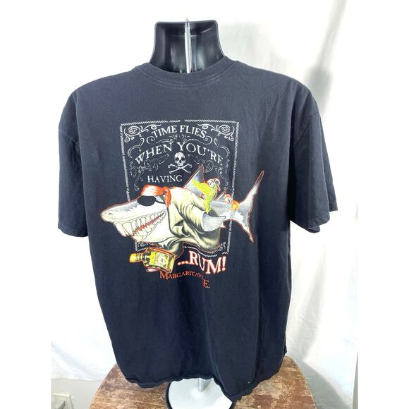 Margaritaville Hollywood Graphic T-Shirt Shark Rum XXL - Picture 2 of 7